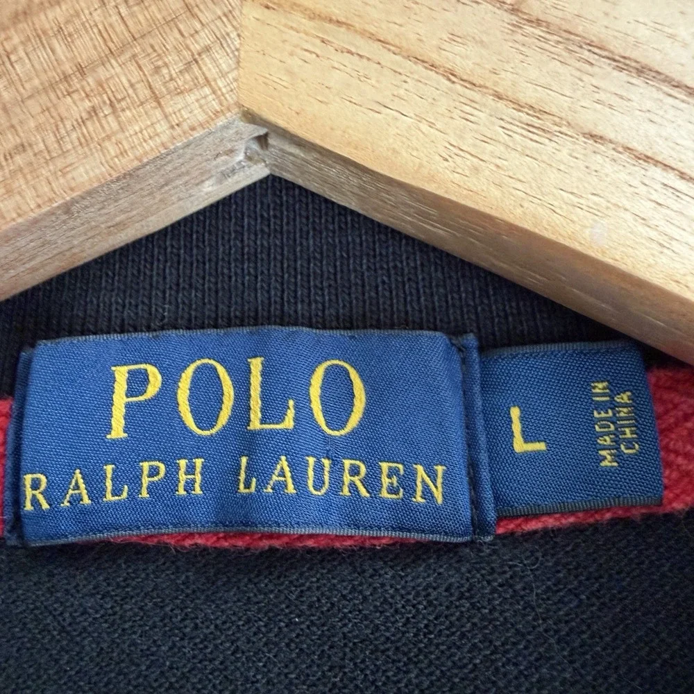 Vintage Polo Ralph Lauren Big Pony Marine Supply Crest Polo Shirt Mens Large